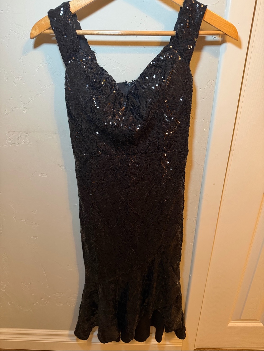 Fashion Nova Black Sequin Midi Dress